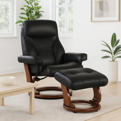Mélaniee 32" Wide Swivel Recliner with Ottoman