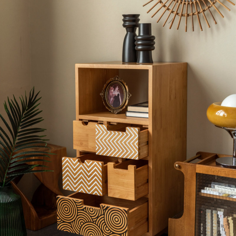 Commode d'appoint en bois massif Bertrando
