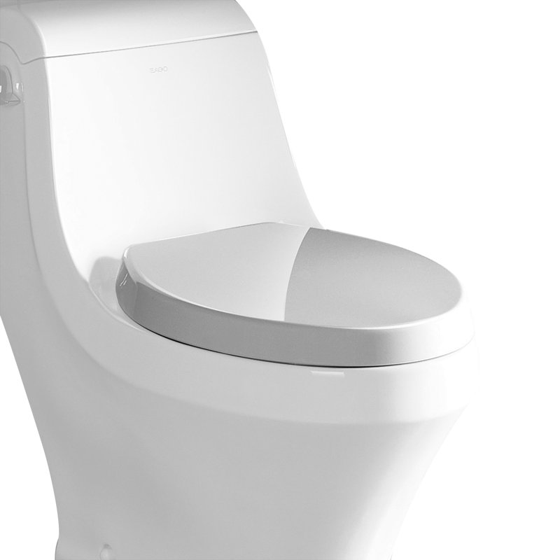 Siège de toilette allongé de remplacement à fermeture douce