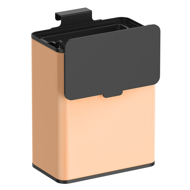 Taeshon Steel Kitchen Trash Can, Orange