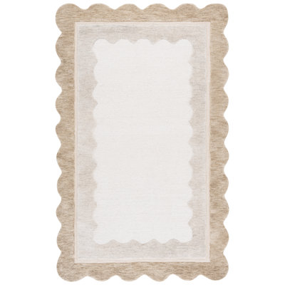 Martha Stewart Hand Tufted Wool, Cotton Striped Outdoor Rug