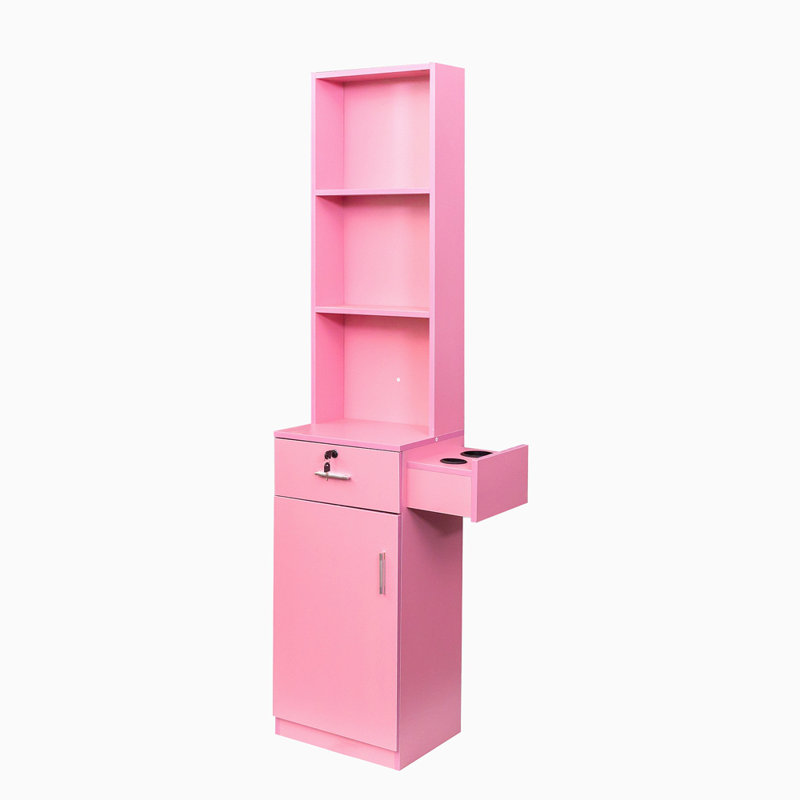 Bureau à cheveux moderne et simple, rangement multicouche, grand espace de rangement, Rose