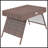 Folding Rattan Side Table