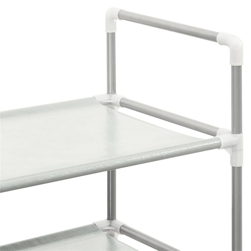 24 Pair Shoe Rack, Silver