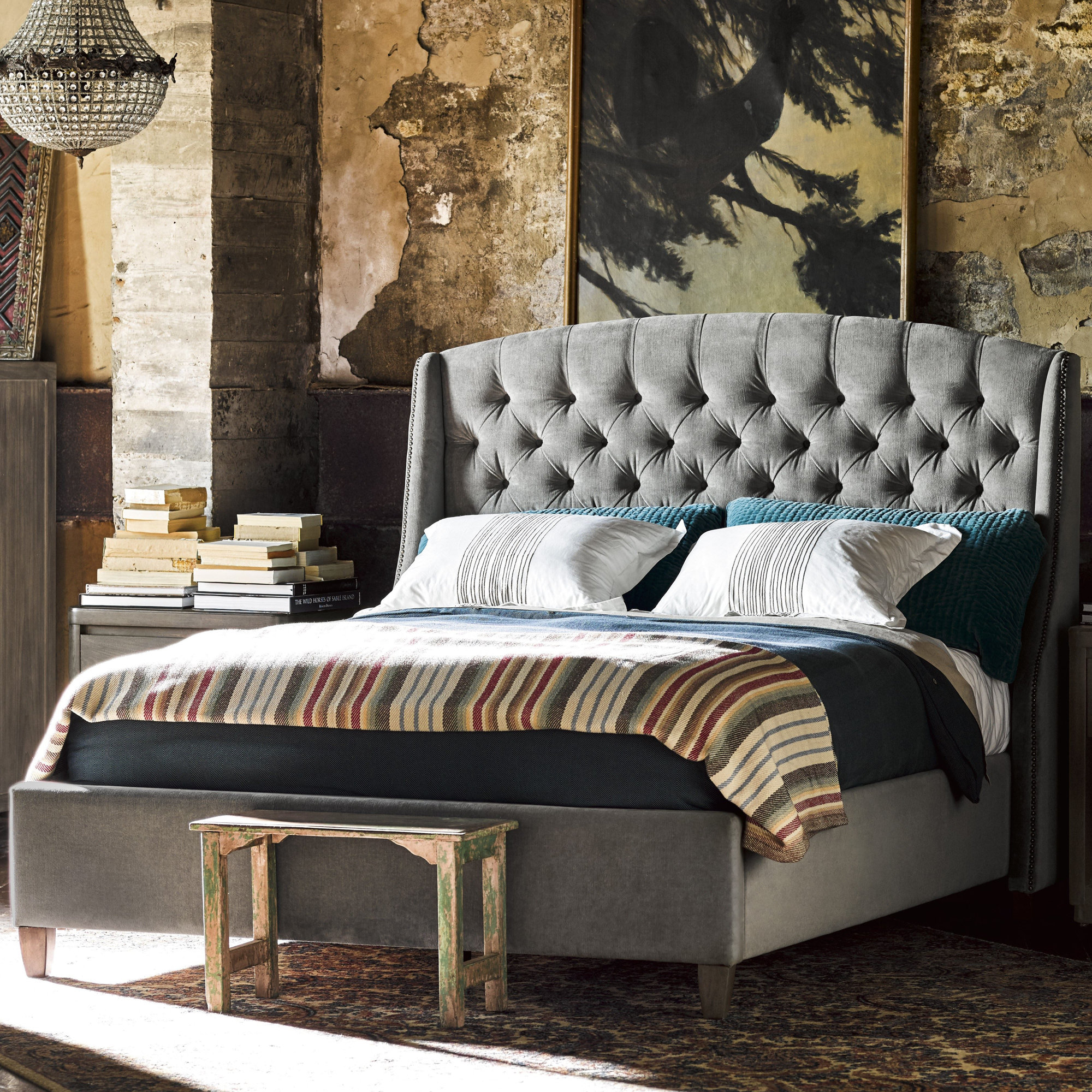 Harwick Upholstered Bed, King, Beige