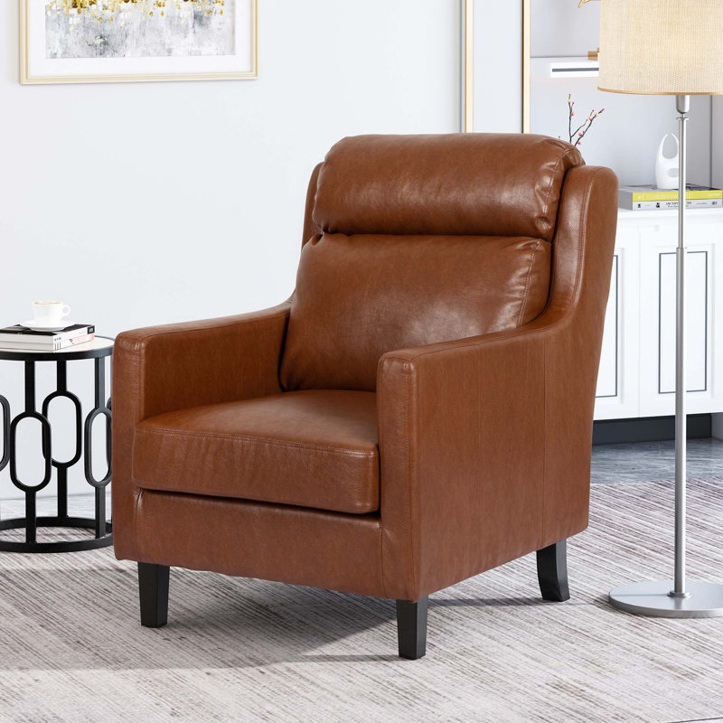 Fauteuil club moderne, Marron clair