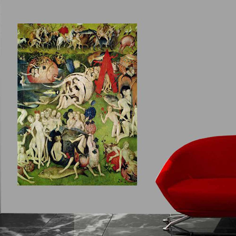 Adhésif décoratif Bosch, le jardin des délices (16ème) Bosch, H 24 po x l 17,5 po