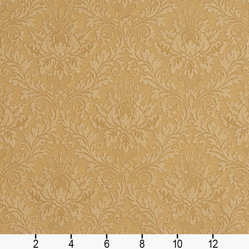 Tissu floral matelassé, Doré 5