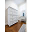 Commode 7 tiroirs Point Breeze - blanc frais avec finition glacis gris doux