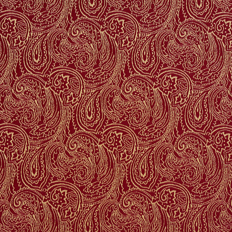 Tissu motif cachemire, Rouge