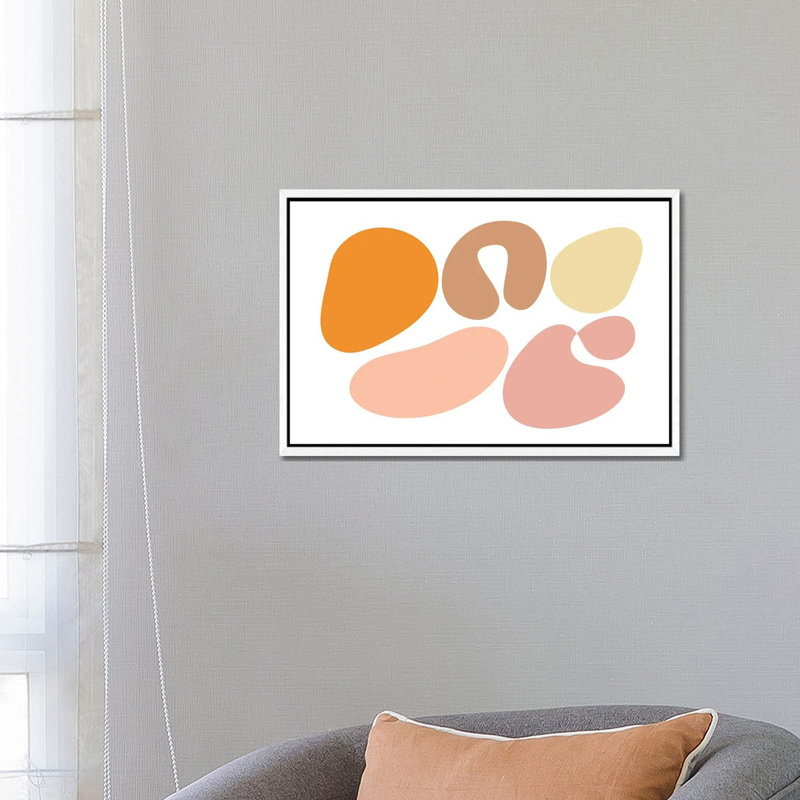 Shapes by Kiki C Landon - Print on Canvas, White Framed Canvas, 66.04 cm H x 45.72 cm W