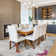 Sanak Abstract Pink/Gray/Orange Area Rug
