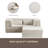 Compression Mahjong Sofa,Convertible Floor Sofa Bed,DIY Boneless Modular Sectional Sofa,No Assembly Required,Circle Fleece Fabric,Oversized 2 Seater With 1 Ottoman-698702765