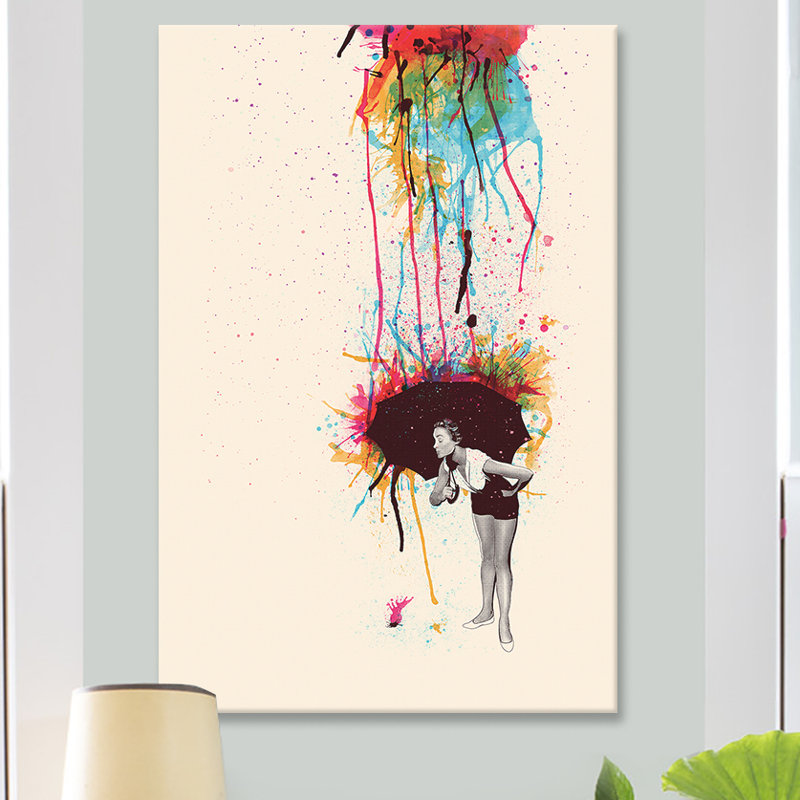 « color store », impression sur toile tendue, H 26 po x l 18 po x P 1,5 po, Toile avec cadre noir, Pas de tapis