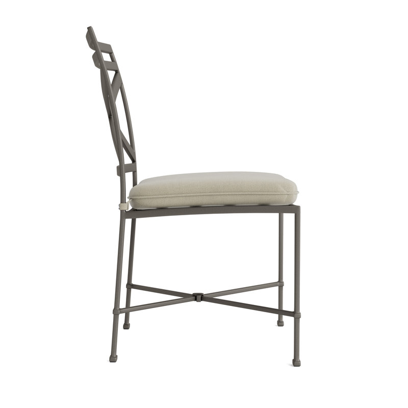 Venetian Outdoor Dining Side Chair, Fusion Moccasian, Brown, Mica