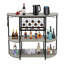 Bar autoportant avec rangement pour le vin H 35,83 po x L 47,24 po Rashiem-470479195