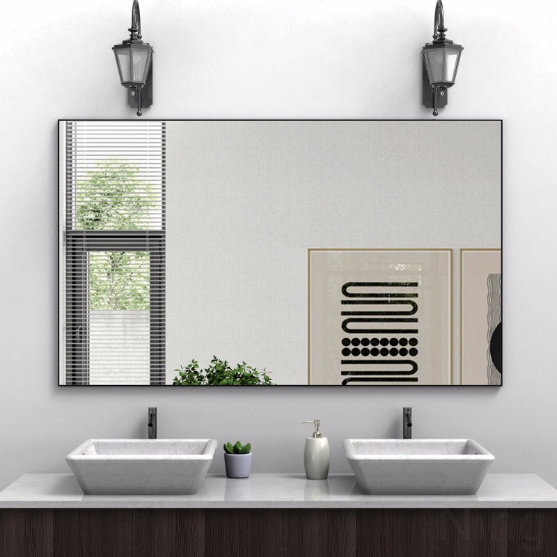 60"X36" Large Rectangular Wall Mounted Vanity Mirror for Bathroom, Bedroom & Living Room, 60" x 36"