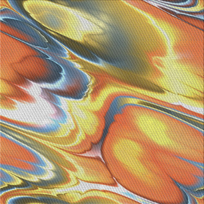 Tapis décoratif orange abstraite