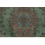 Tapis traditionnel vert en laine 8 x 11