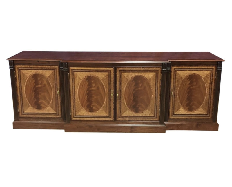 84" Wide Wood Sideboard, 36" H x 104.25" W x 17.25" D