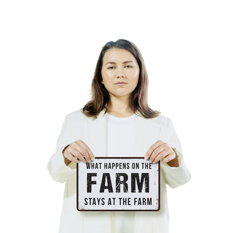 What Happens On The Farm Stays On The Farm (paquet de 2) 8 po x 12 po
