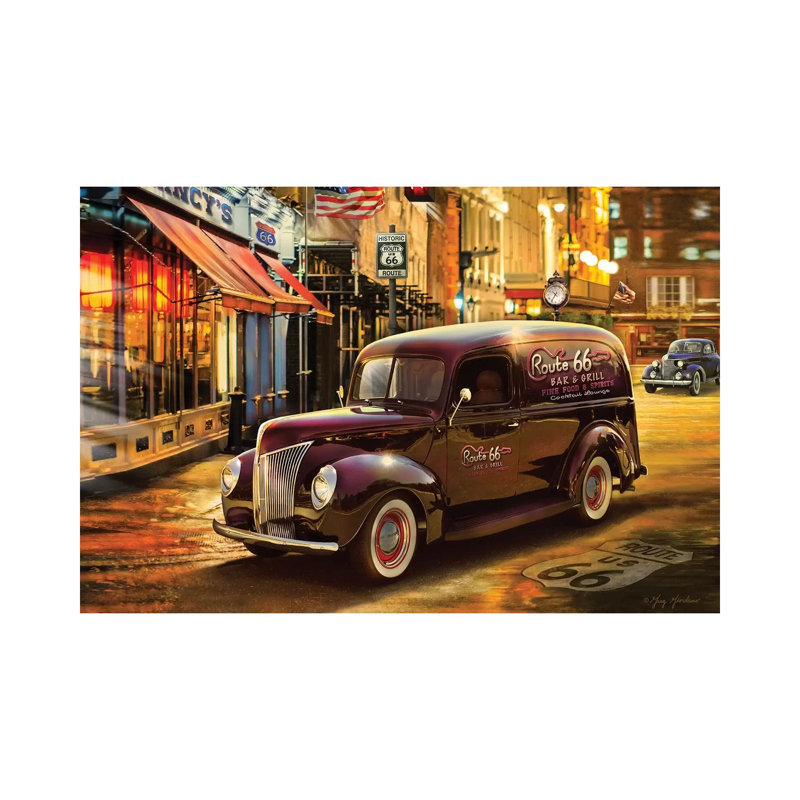 Nostalgic America Panel Truck by Greg & Company - Wrapped Canvas Painting, 20.32 cm H x 30.48 cm W