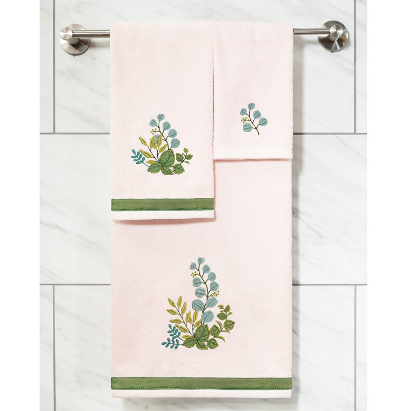 Botanica 3 Piece Turkish Cotton Towel Set, Blush