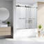 Porte de douche coulissante sans cadre l 60 po x H 62 po-123847738