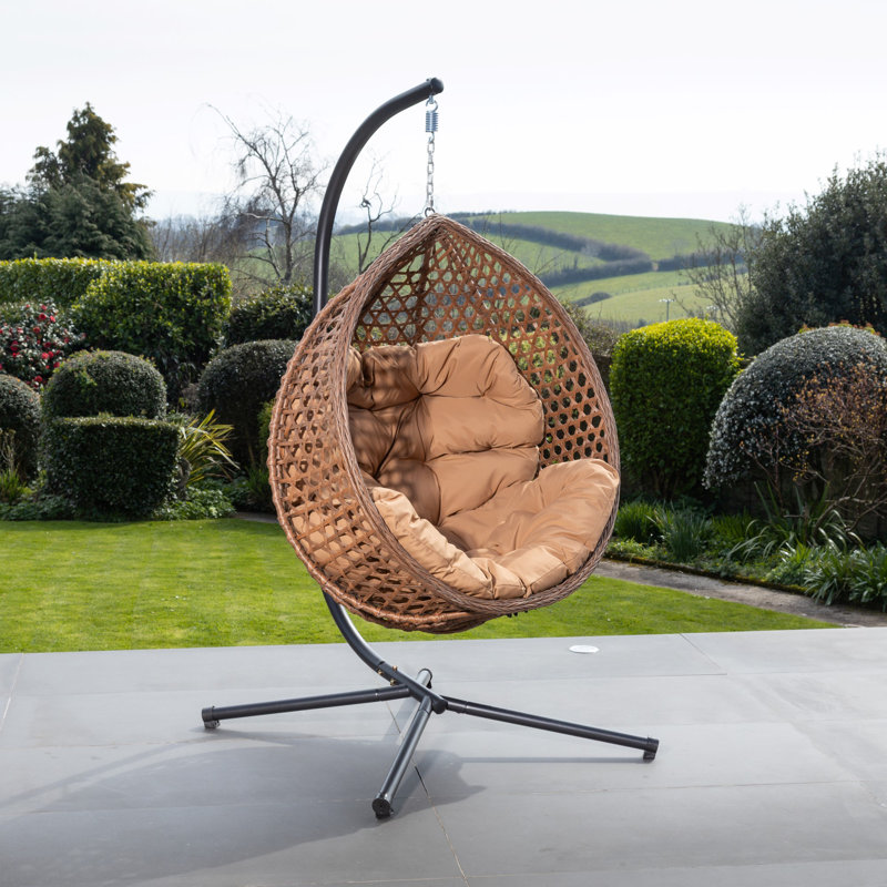 Bradshaw Swing Egg Pod Chair, Brown
