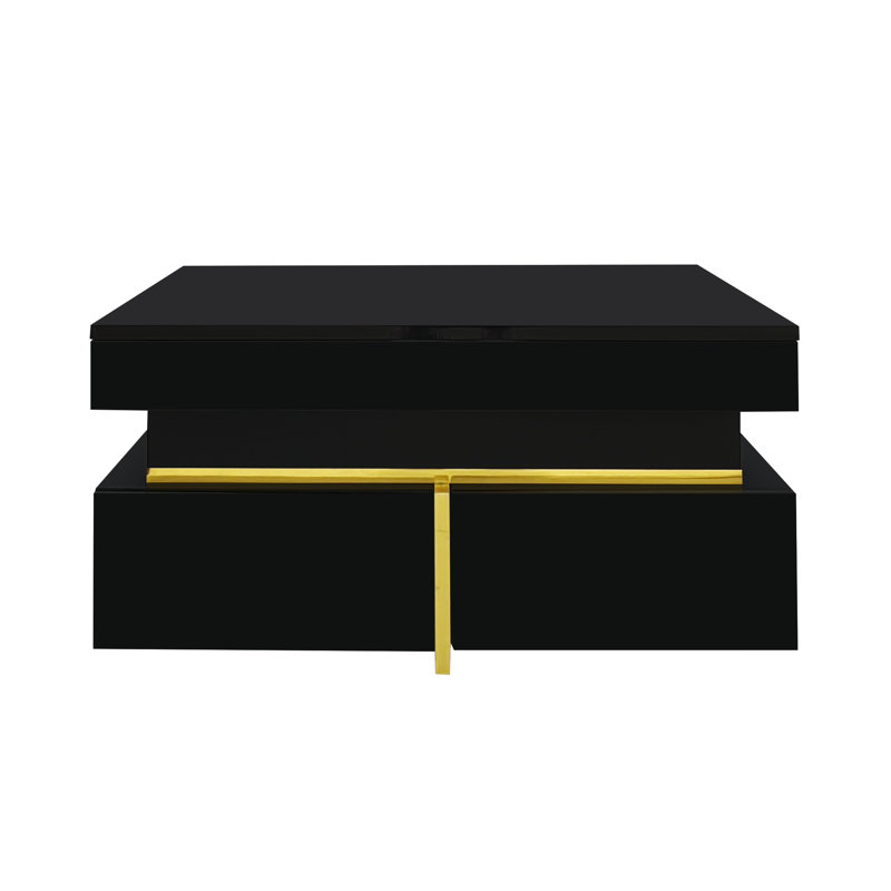 Coffee Table with Storage, Black