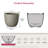 17.5" W x 16.5" H Large Stone Gray Concrete Tall Round Planter / Pot with Drainage Hole for Indoor & Outdoor-761474564-761474587