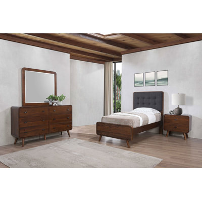 Ensemble de chambre à coucher simple 4 pièces Darrein