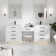 84" Double Bathroom Vanity with Wood Makeup Countertop Base Only, Sink not Included