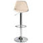 Swivel Upholstered Adjustable Height Counter Stool with Metal Frame-478110543