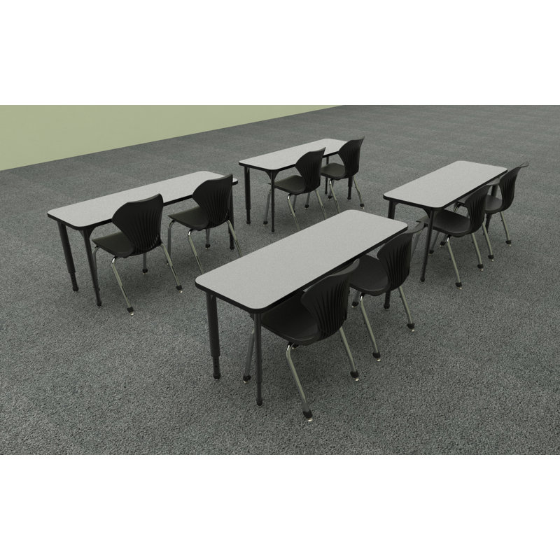8 - Ensemble de bureau et de chaises pour étudiants en bois manufacturé de 30 po