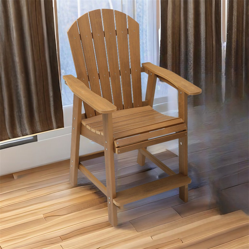 Fauteuil de salle à manger d'extérieur Bowersox, Teck clair