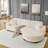L-Shaped Sectional Sofa With Pillows And Ottoman-1208909368