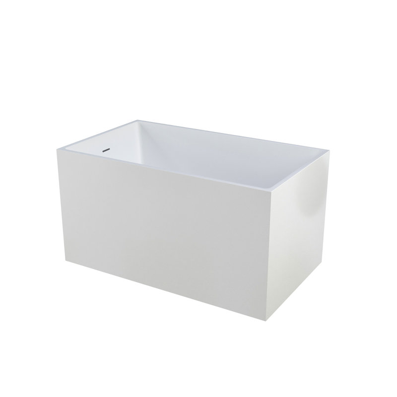 47"28" Rectangular Acrylic Soaker Tub, , White Color, Comfortable Soaking, Materials, Luxury Style, Space - Saving Design