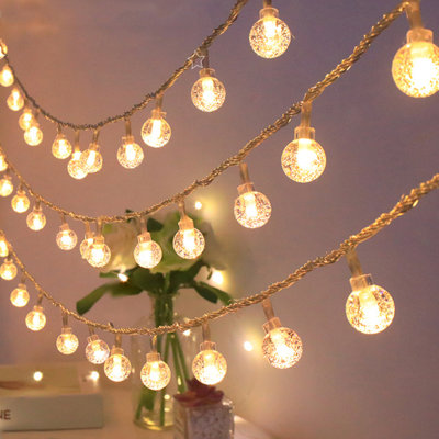 Globe Fairy Lights Battery Operated 33ft 80LED String Lights Waterproof Indoor Outdoor Hanging Decorative Christmas Lights for Home Party Patio Garden Wedding