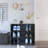 Glass Door Shoe Box Shoe Storage Cabinet  With RGB Led Light-1298365091