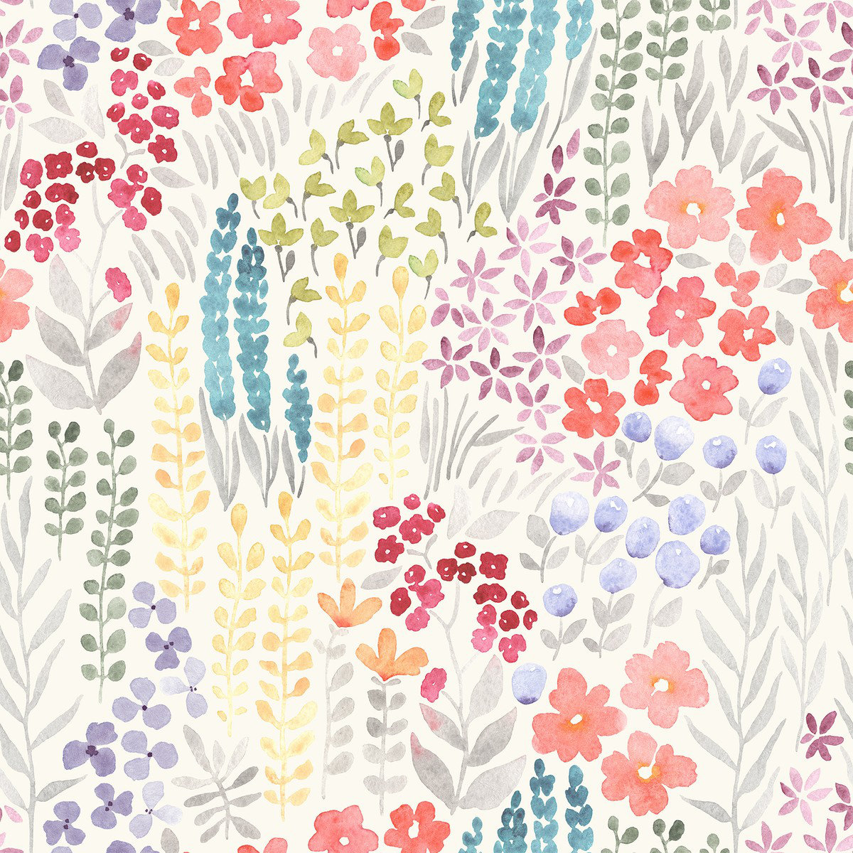 Red Barrel Studio® Little Flowers 18.75' L x 25" W Peel and Stick ...