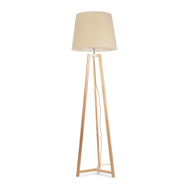 Rhavyn 158cm Natural Traditional Floor Lamp, Beige