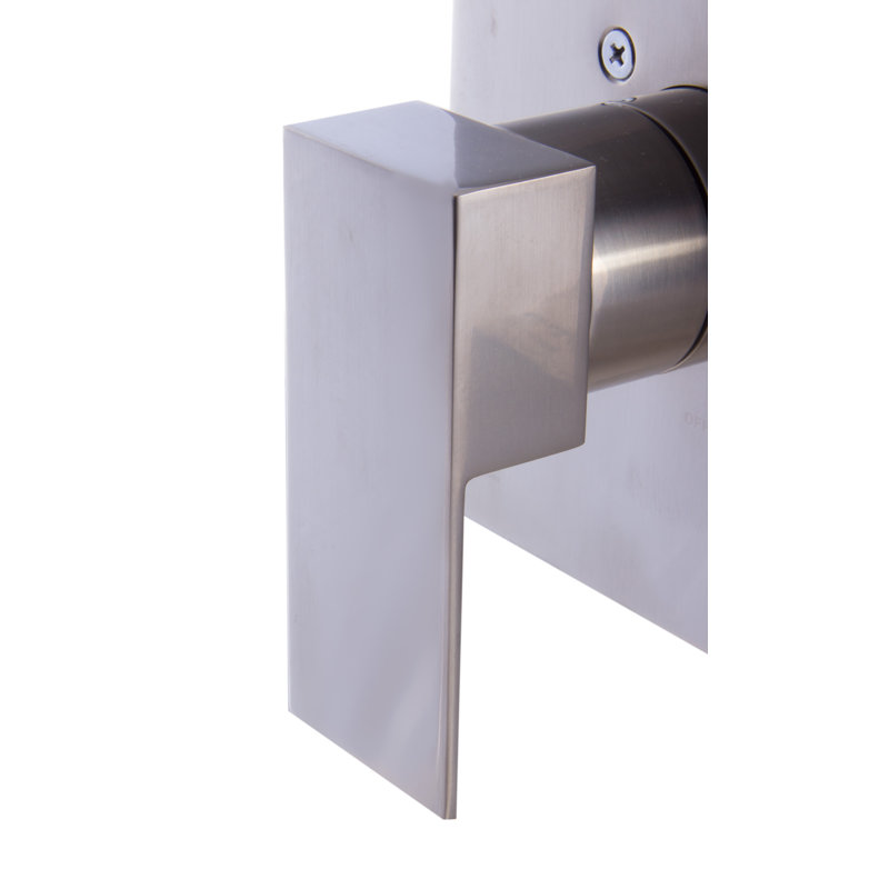 Mélangeur de douche carré à pression équilibrée, Nickel brossé