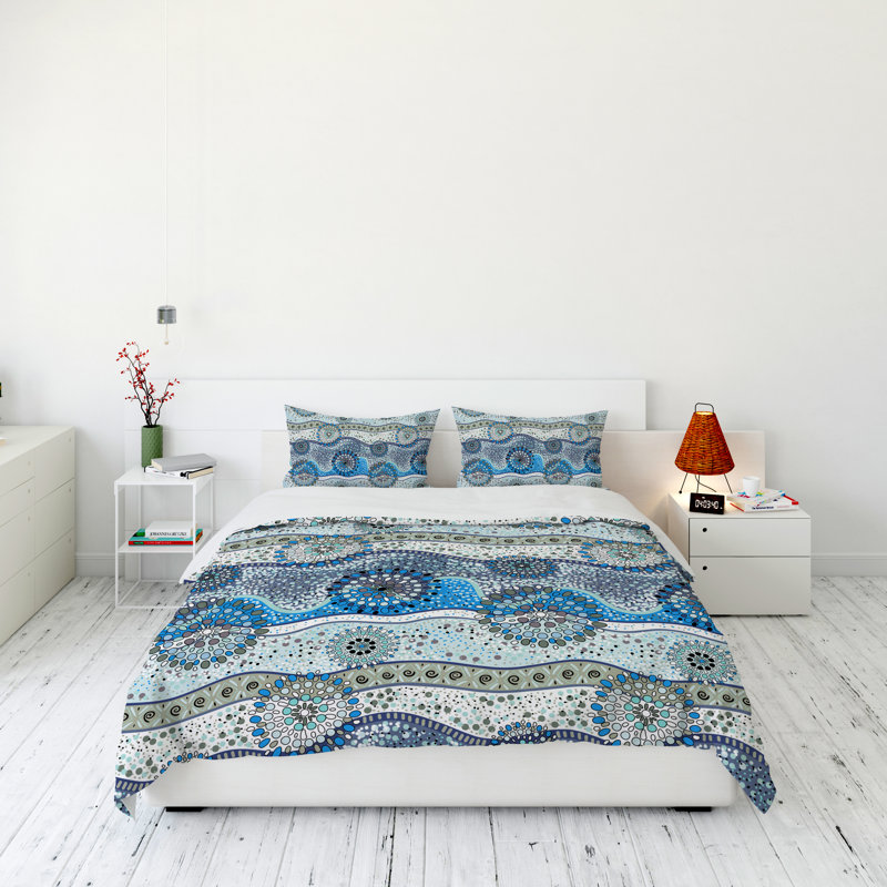 Modern & Contemporary Polyester Duvet Cover, King Duvet Cover + 2 King Shams