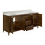 Alsup 72'' Free Standing Double Bathroom Vanity with Calacatta Quartz Top-92018224