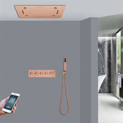 Robinet de douche thermostatique Carrara avec valve brute