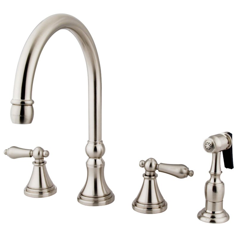 Robinet de cuisine Kingston, Nickel brossé, Levier