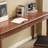 Nut-Brown Rectangular Solid Wood with 3 drawers desk-1012367633