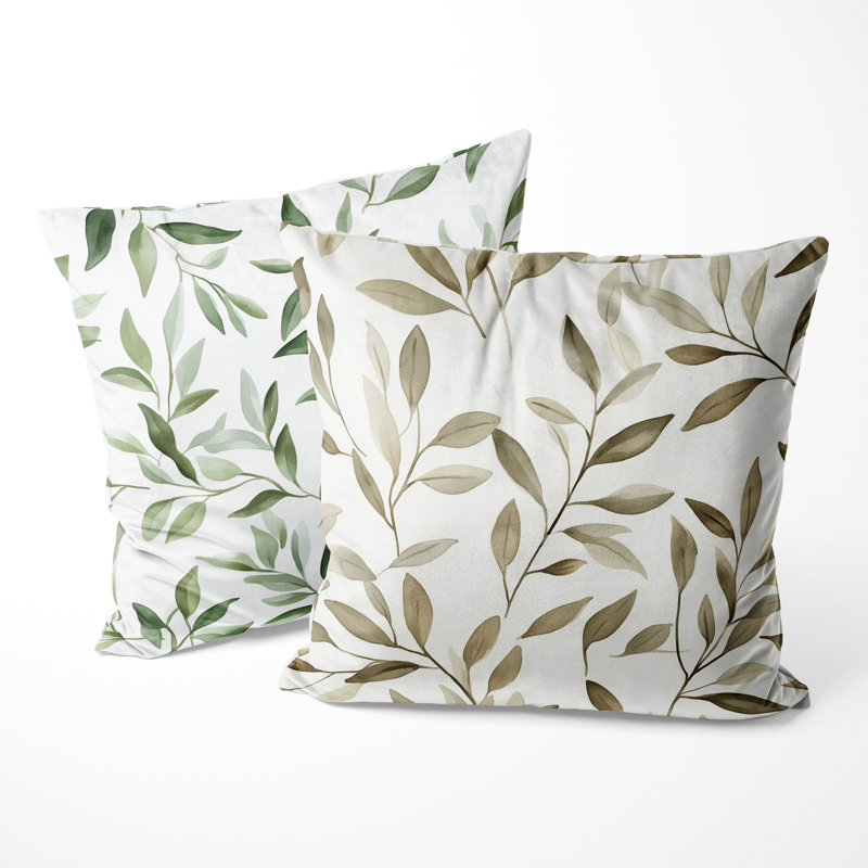 Coussin Country Farmhouse - Olive Branches, H 20 po x l 20 po