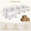 Canapé modulaire modulaire avec repose-pieds / module de chargement intelligent / coussin décoratif-129156934-129156932